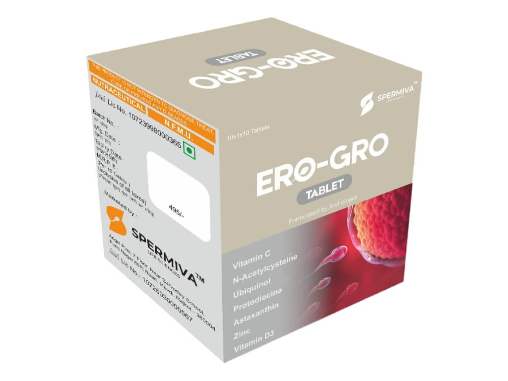 ERO-GRO Tablets - male fertility and sperm health supplement